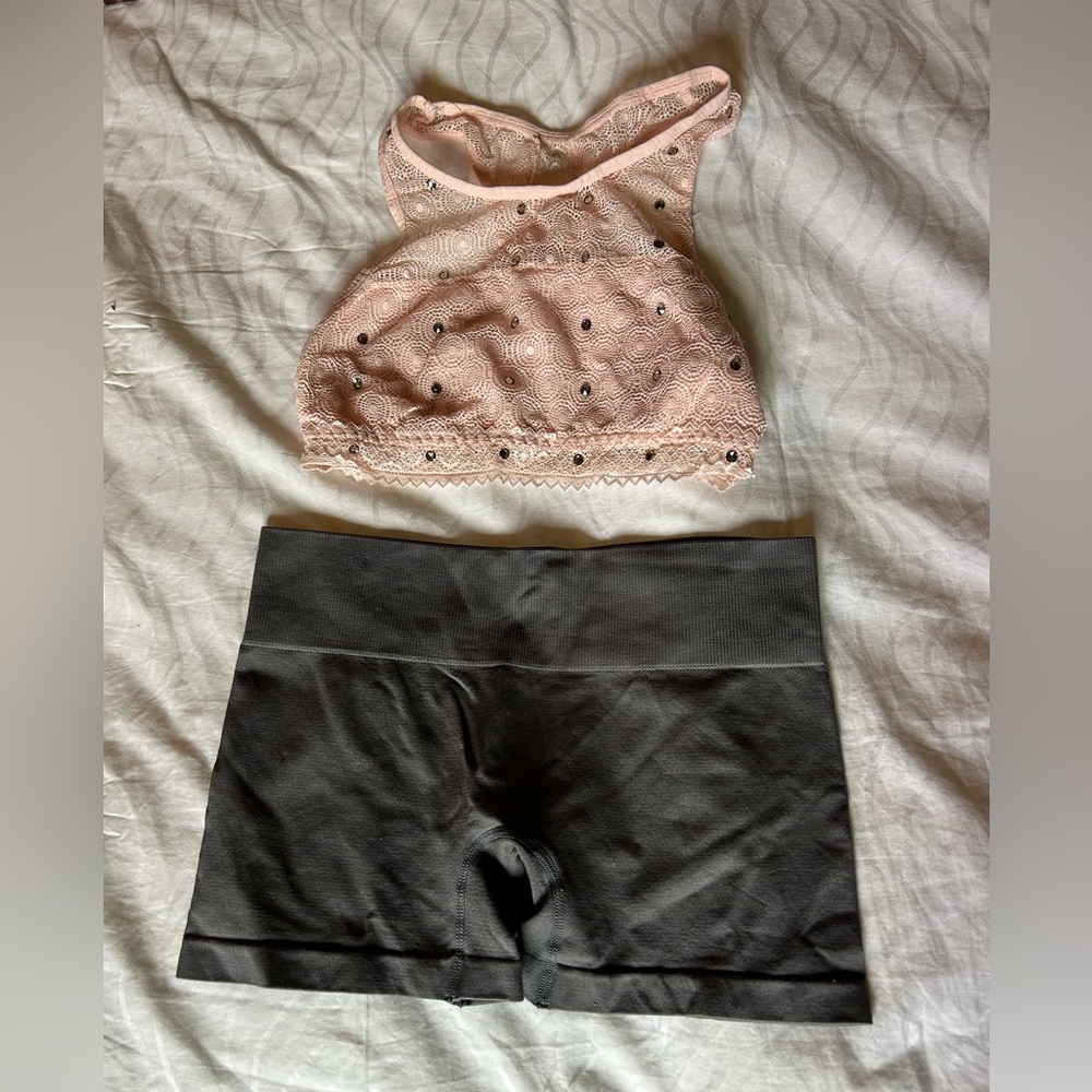 Pink and Grey Dancewear set